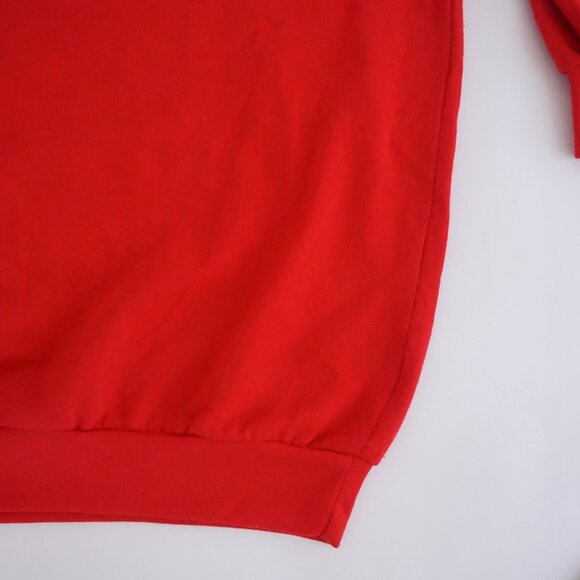 Vintage Basic Editions Red Holly Birdhouse Mitten Patchwork Holiday Sweatshirt X - Picture 4 of 10